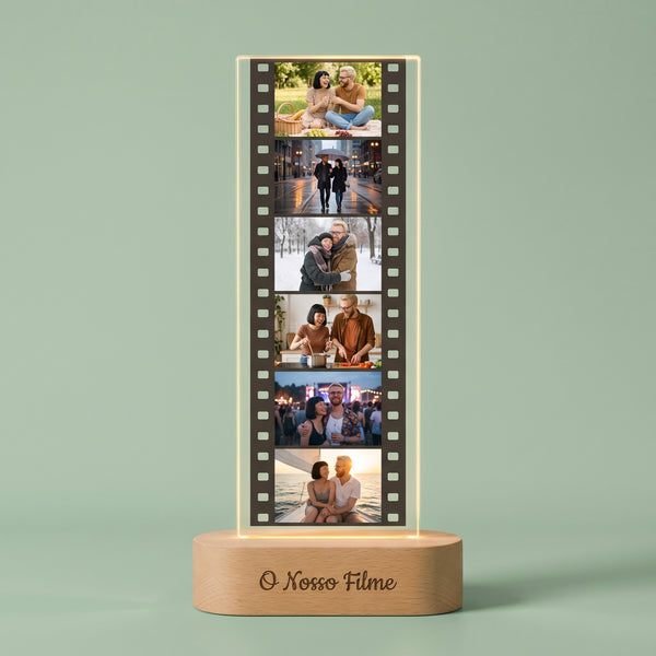 Candeeiro Filme de Memórias personalizado com 6 fotografias
