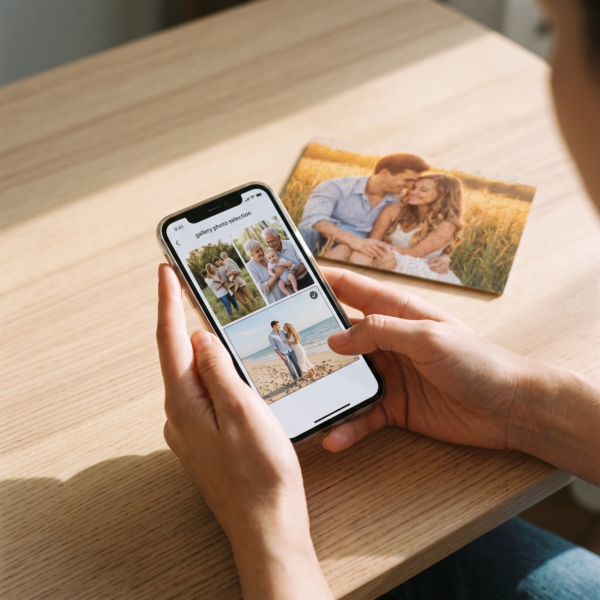 Escolher fotografias no telemóvel