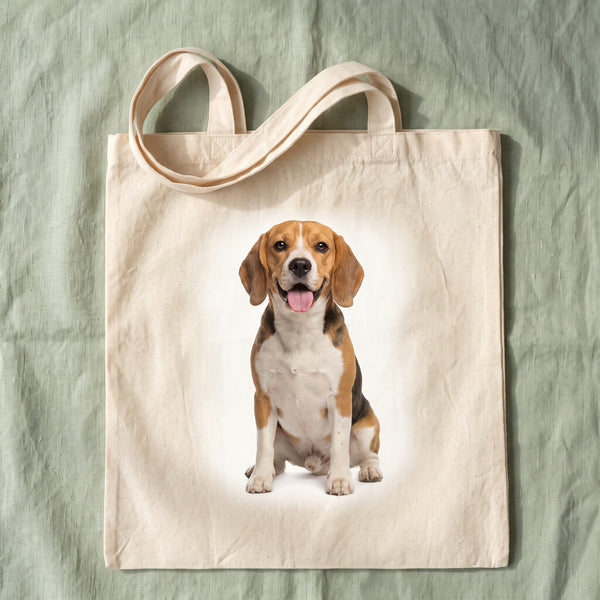 Saco de pano personalizado com fotografia de um cão impressa