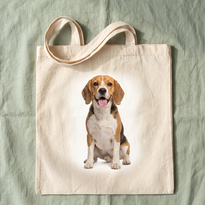 Saco de pano personalizado com fotografia de um cão impressa