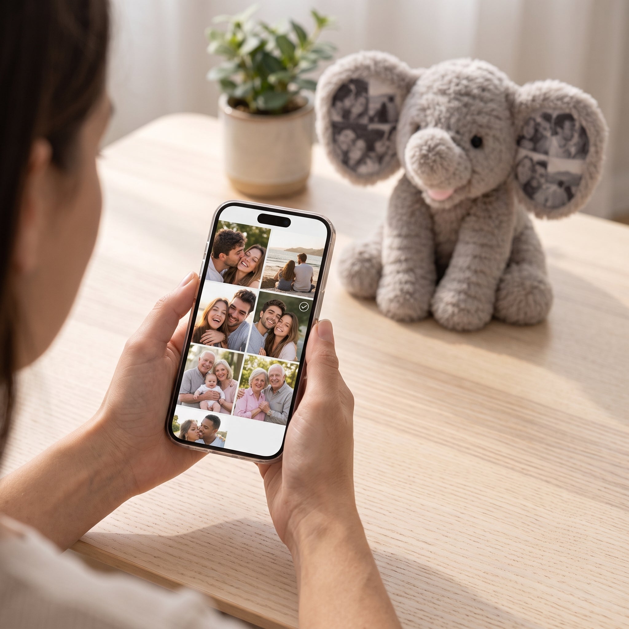 Escolher fotografias no telemóvel