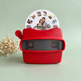 Visualizador Retro com Disco de Fotografias Personalizado